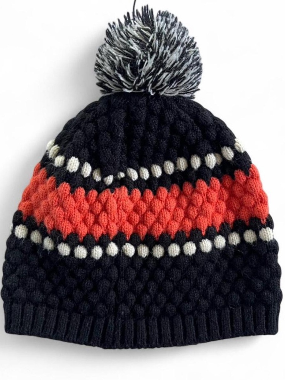Cincinnati Bengals Knit Pom Beanie - Black and Orange - Picture 2 of 2
